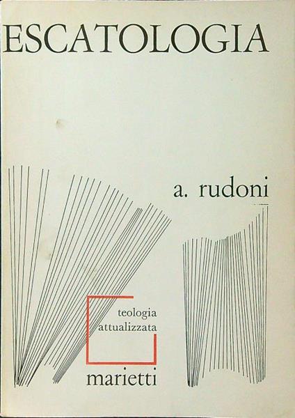 Escatologia - Antonio Rudoni - copertina