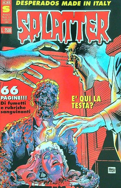 Splatter n. 13 - copertina