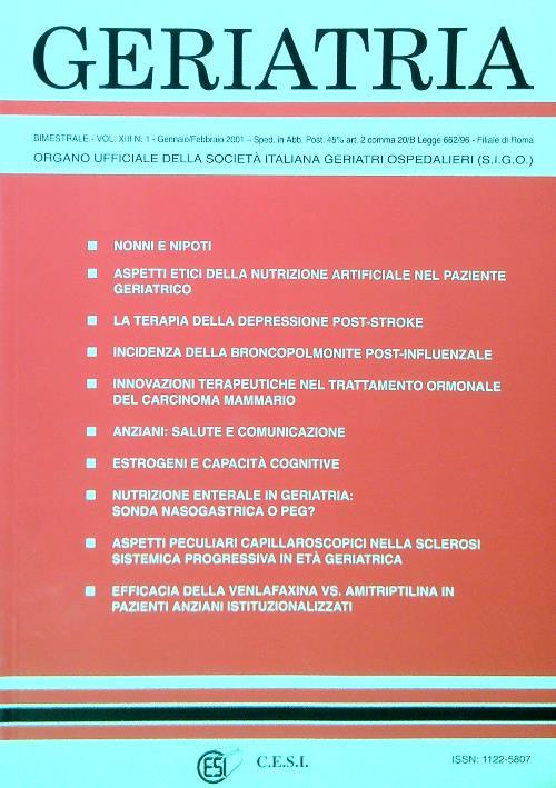 Geriatria - Vol XIII N. 1 - Gennaio Febbraio 2001