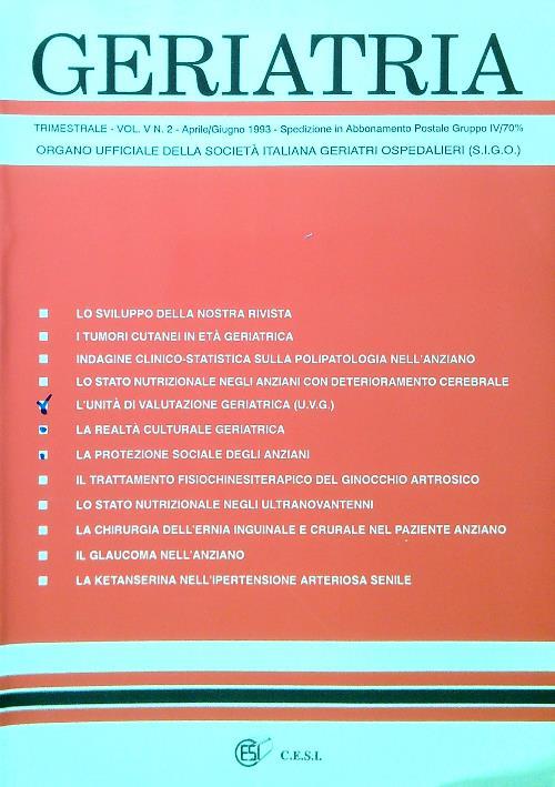 Geriatria - Vol V N. 2 - Aprile Giugno 1993