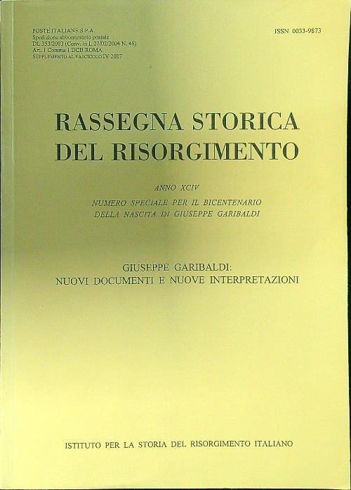 Rassegna storica del Risorgimento Anno XCVI Numero speciale per il bicentenario