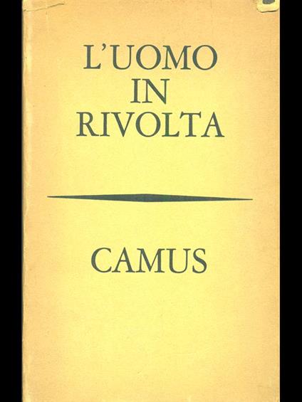 L' uomo in rivolta - Camus - copertina