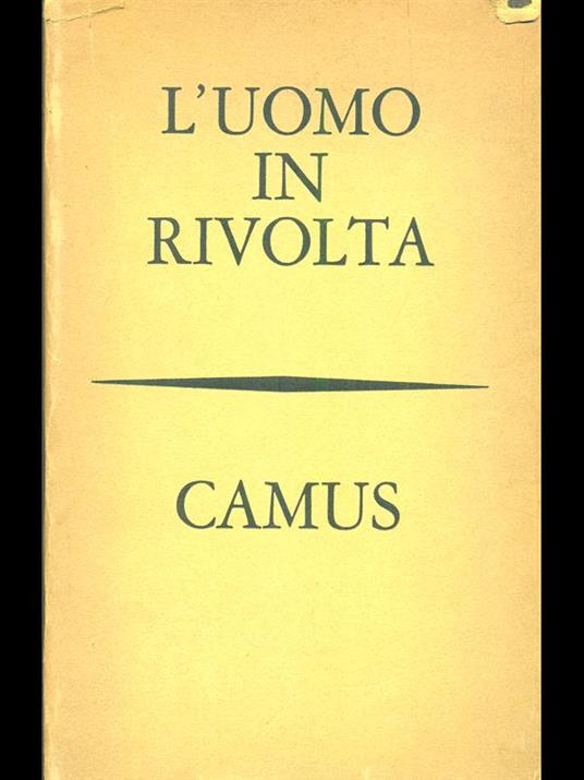 L' uomo in rivolta - Camus - copertina