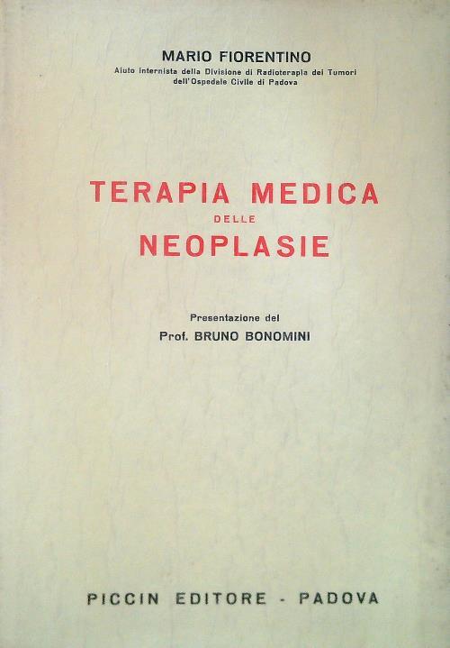 Terapia medica delle neoplasie - Mario Fiorentino - copertina