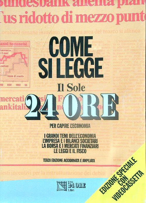 Come si legge il Sole 24 ore + videocassetta - copertina