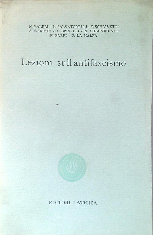 Lezioni sull'antifascismo