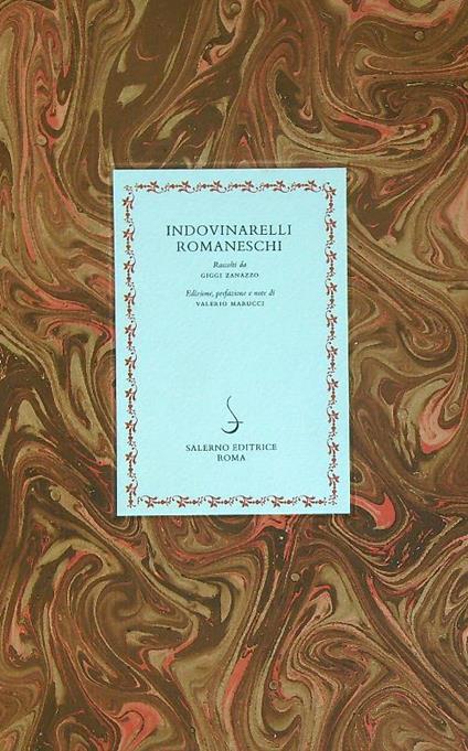 Indovinelli romaneschi - Giggi Zanazzo - copertina