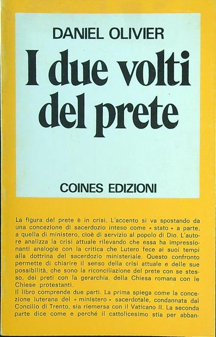 I due volti del prete - Daniel Olivier - copertina