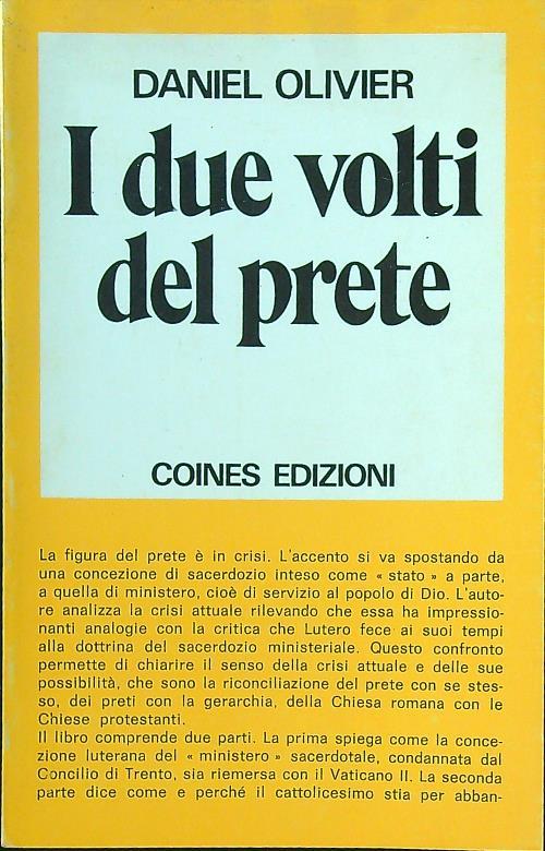 I due volti del prete - Daniel Olivier - copertina