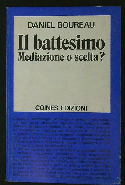 Il battesimo. Mediazione o scelta? - Daniel Boureau - copertina