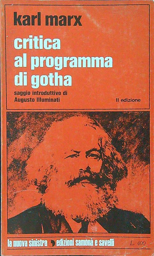 Critica al programma di Gotha - Karl Marx - copertina
