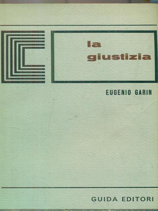 La giustizia - Eugenio Garin - copertina