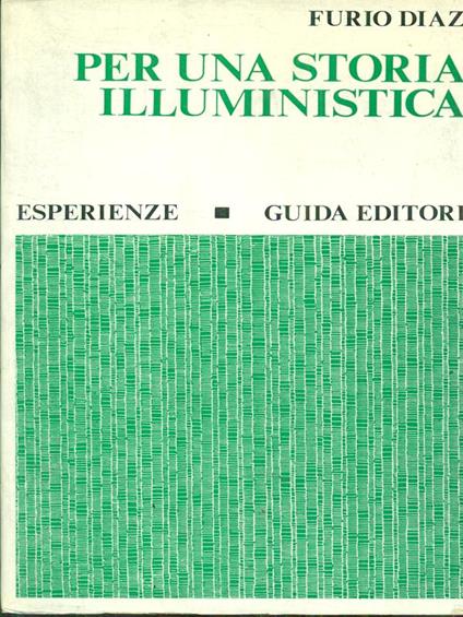 Per una storia illuministica - Furio Diaz - copertina