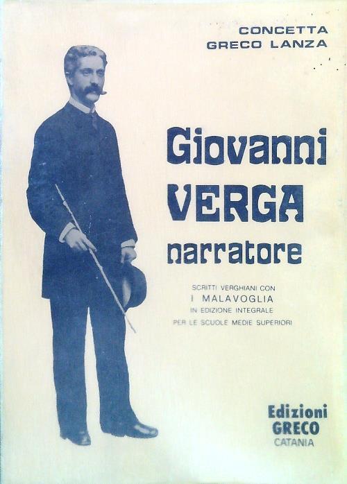Giovanni Verga narratore - Concetta Greco Lanza - copertina