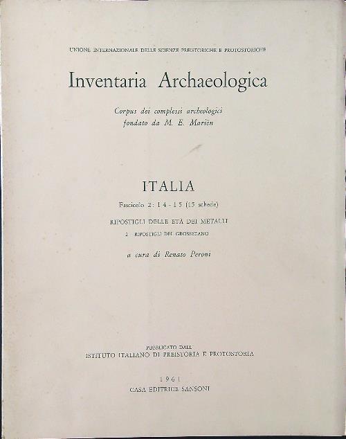 Inventaria Archaeologica Italia fascicolo 2: I 4 - I 5