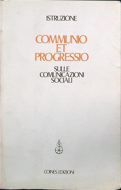 Communio et progressio - copertina