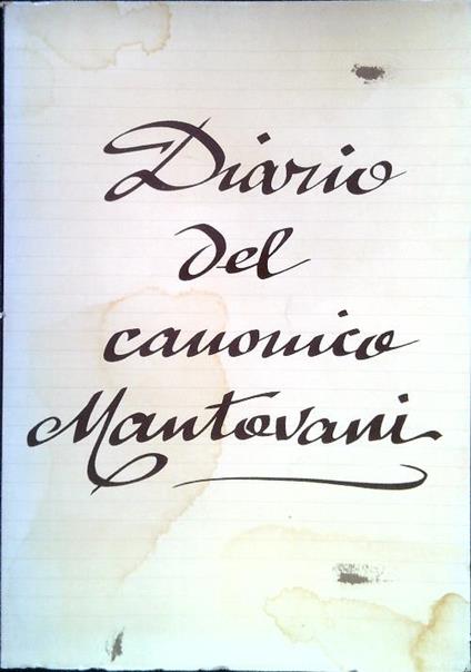 Diario del canonico Mantovani - copertina