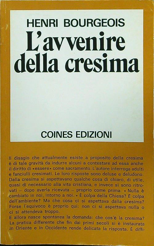 L' avvenire della cresima - Henri Bourgeois - copertina