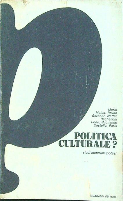 Politica culturale? - copertina