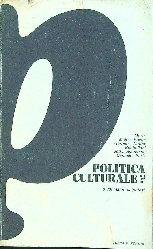 Politica culturale?