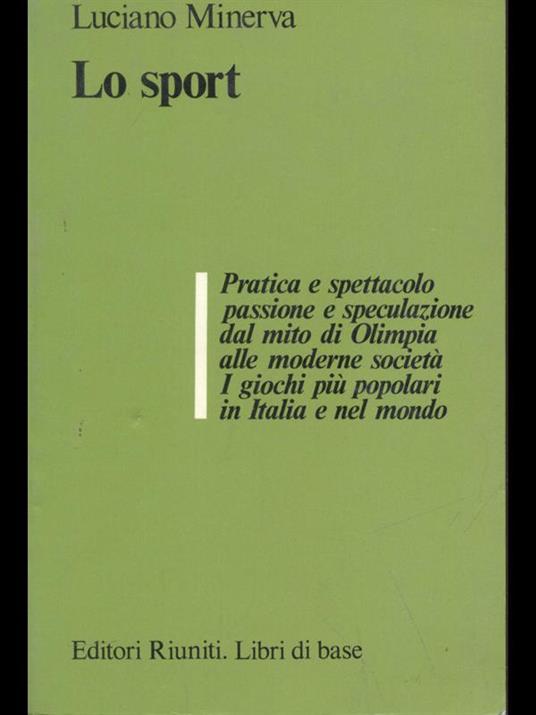 Lo sport - Luciano Minerva - copertina