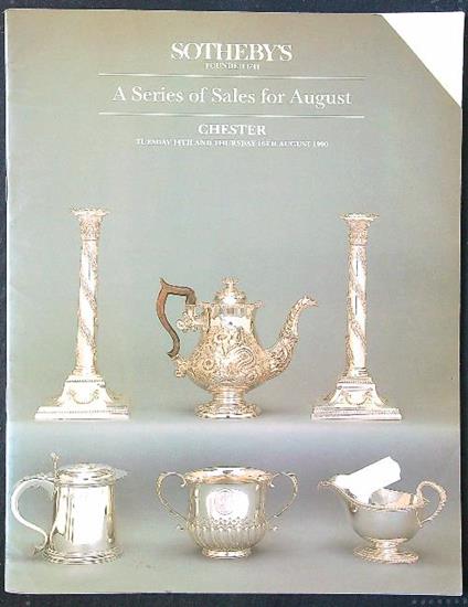 Sotheby's Sale Chester 14-16 August 1990 - copertina