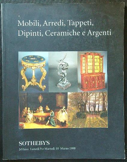 Sotheby's asta MI137 Milano 9-10 marzo 1998 - copertina