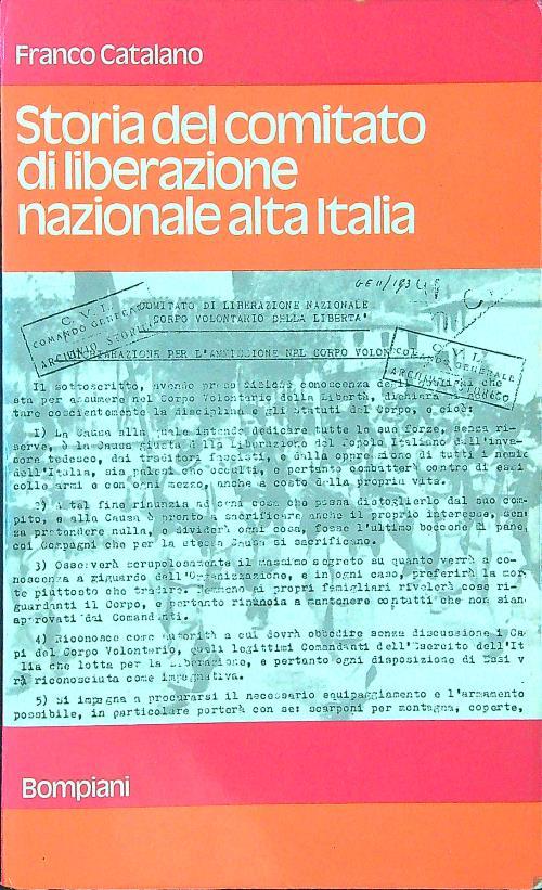 Storia del comitato di liberazione nazionale altra Italia - Franco Catalano - copertina