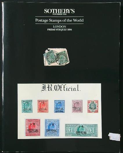 Sotheby's Sale LN4176 London 8th July 1994 - copertina