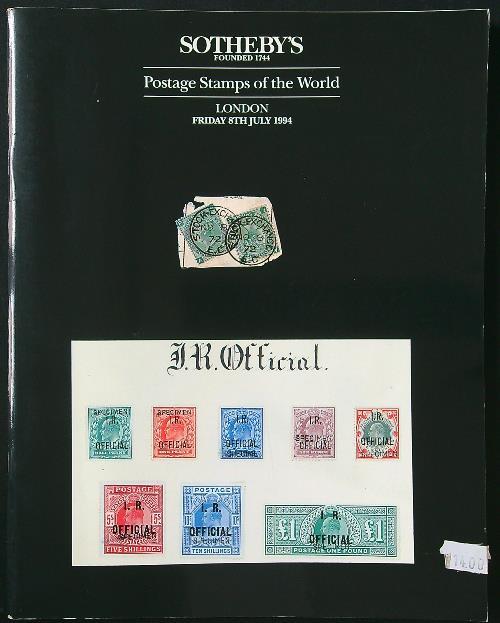 Sotheby's Sale LN4176 London 8th July 1994 - copertina