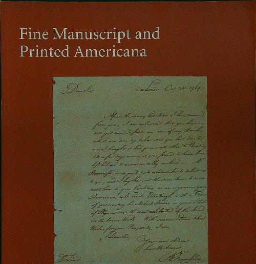 Fine manuscript adn printed americana