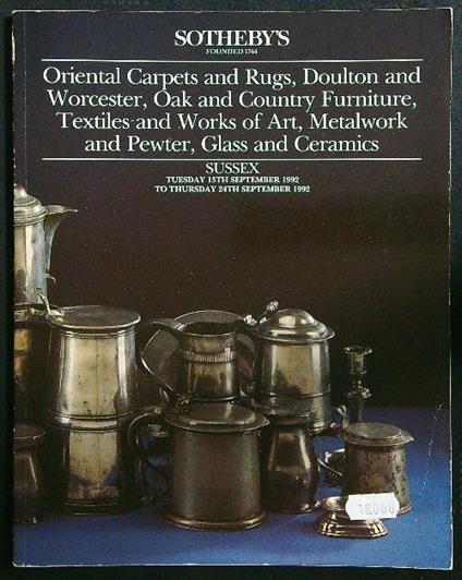 Oriental carpets and rugs, Doulton and Worcester, Oak and Country furniture - copertina