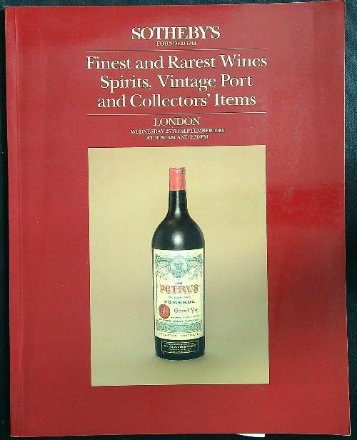 Finest and rarest wines spirits, vintage port and collectors' items - copertina