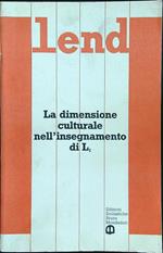 La dimensione culturale nell'insegnamento di L2