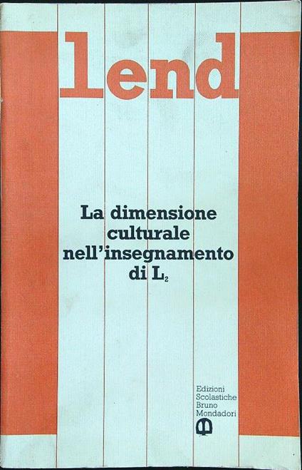La dimensione culturale nell'insegnamento di L2 - copertina