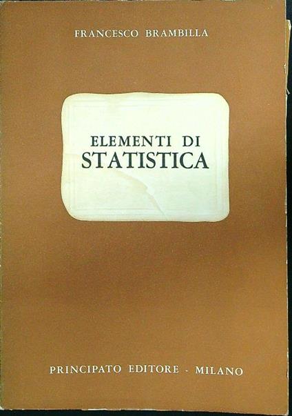 Elementi di statistica - Francesco Brambilla - copertina