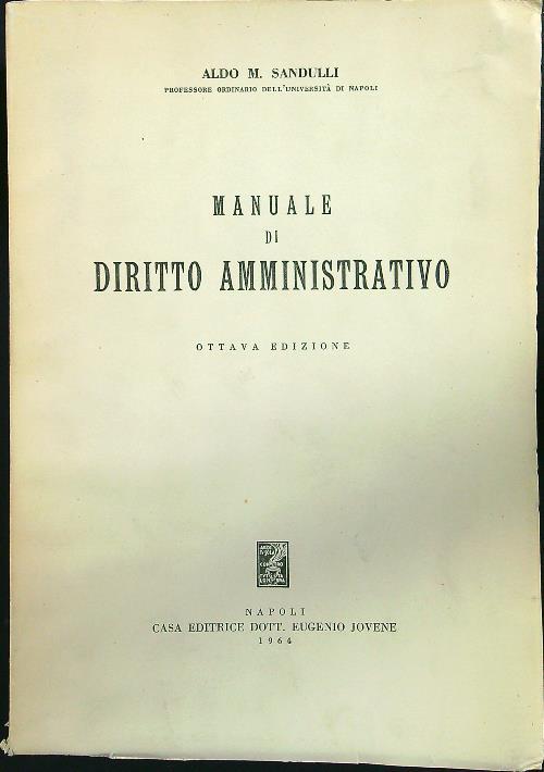 Manuale di diritto amministrativo