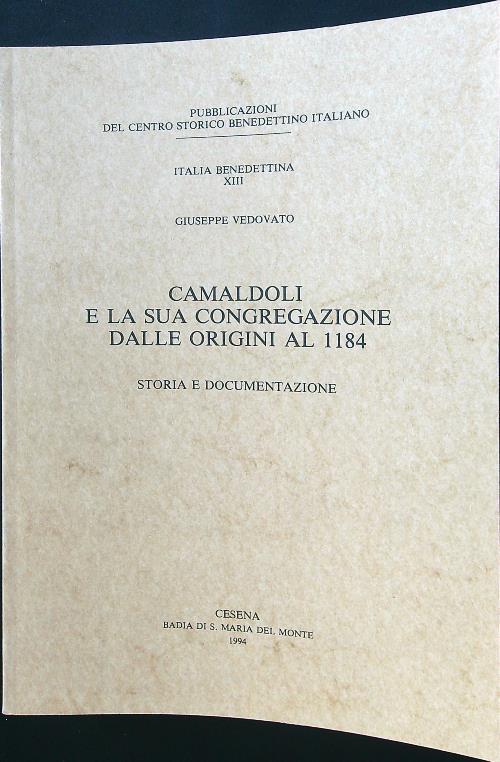 Camaldoli e la sua congregazione dalle origini al 1184. Storia e documentazione
