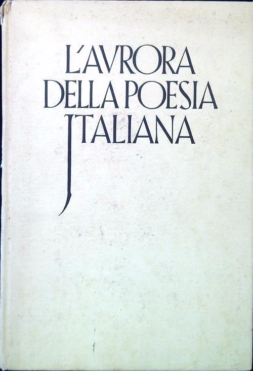 aurora della poesia italiana