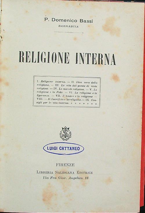 Religione interna