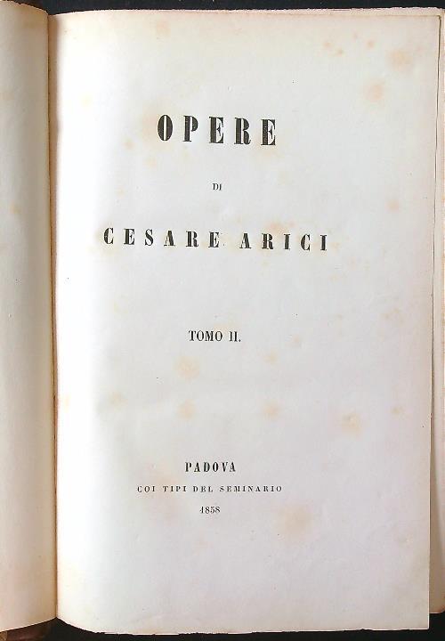 Opere di Cesare Arici tomo II