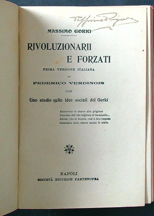 Rivoluzionarii e forzati. Uno studio sulle idee sociali del Gorki