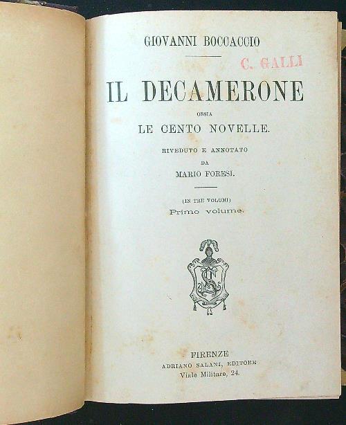Il decamerone 2 volumi in uno