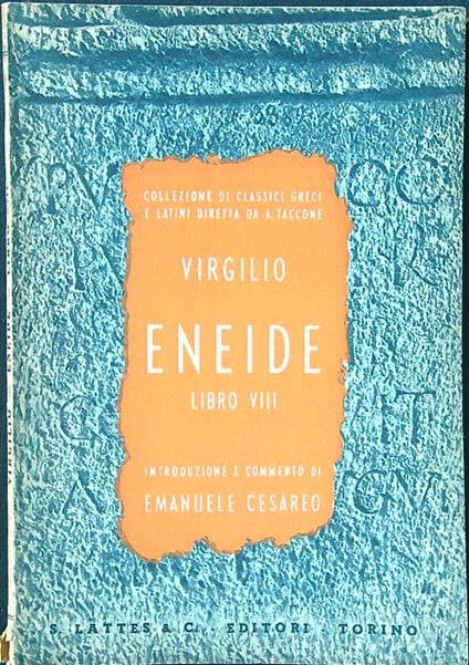 Eneide libro VIII - Virgilio - copertina