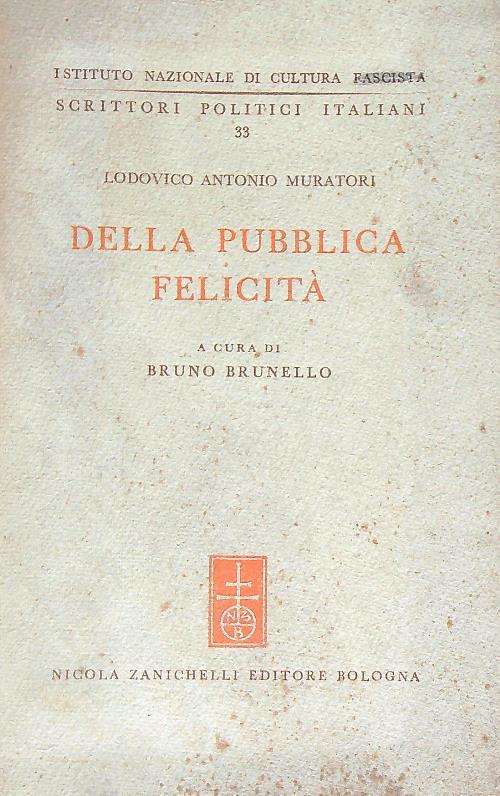 Della pubblica felicità - Lodovico Muratori - copertina
