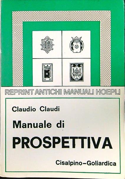 Manuale di prospettiva - Claudio Claudi - copertina