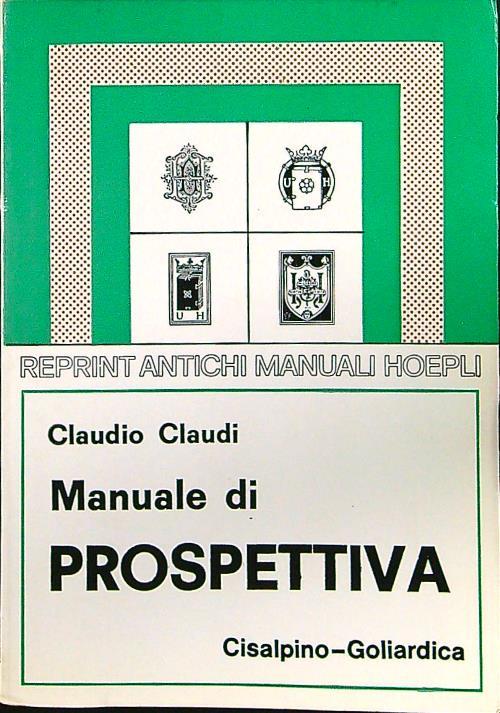 Manuale di prospettiva - Claudio Claudi - copertina