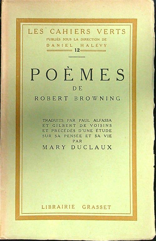 Poemes - Robert Browning - copertina
