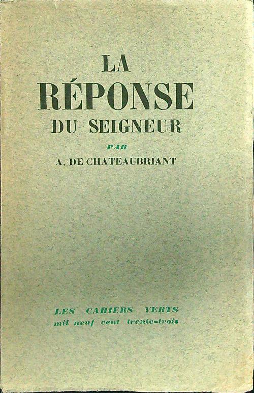 La reponse de seigneur