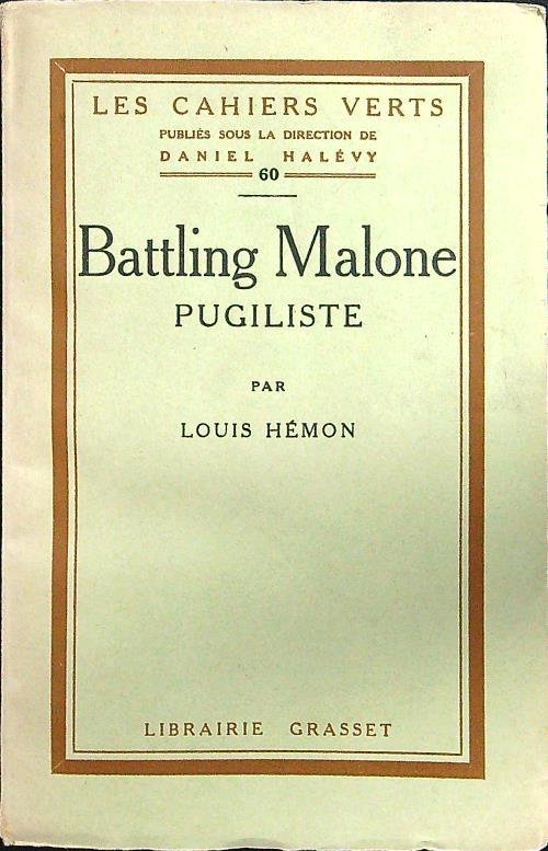 Battling Malone - Louis Hemon - copertina